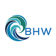 BHW Modern Wave -Inspired Abstract Logo Design BHW Later Logo, with BAA Text on White Background

