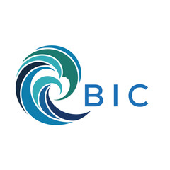 Fototapeta premium BIC Modern Wave -Inspired Abstract Logo Design BIC Later Logo, with BAA Text on White Background 