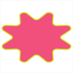 Bold geometric pink lemon star design a vibrant modern vector illustration with clean lines and bright colors for creative projects