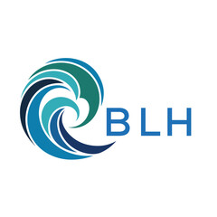 Fototapeta premium BLH Modern Wave -Inspired Abstract Logo Design BLH Later Logo, with BAA Text on White Background 