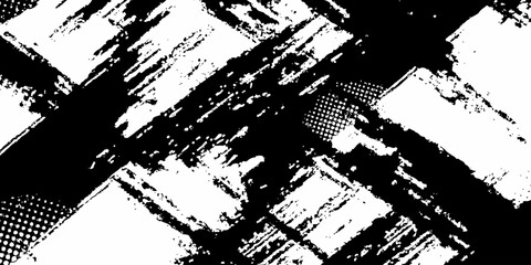 black and white with grunge style, scratch and texture elements for design Vector grunge brush strokes texture