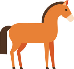 horse on white background