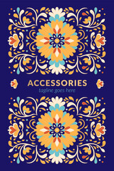 Luxury pattern on a blue background. Vector mandala template. Golden design elements. Traditional Turkish, Indian motifs. Great for fabric and textile, wallpaper, packaging or any desired idea.