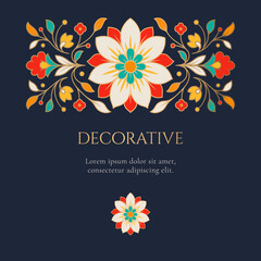 Luxury pattern on a dark background. Vector mandala template. Golden design elements. Traditional Turkish, Indian motifs. Great for fabric and textile, wallpaper, packaging or any desired idea.