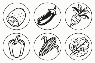 fruit icons set