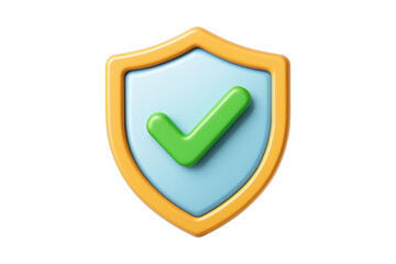 Secure Shield with Green Checkmark Icon for Verified Protection