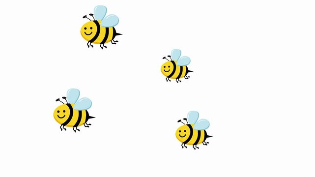 Animated flying bee swarm, bee swarm