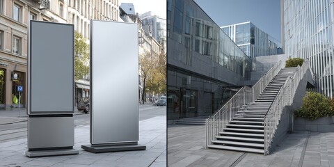 Blank billboard template mockup banner