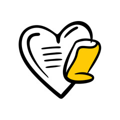 Wishlist on transparent background for web and graphic design