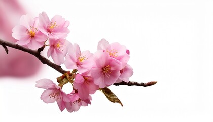 Fototapeta premium pink flower blooming on the tree branch nature sakura isolated