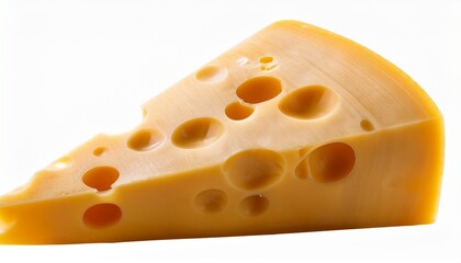 piece of delicious cheese cut out