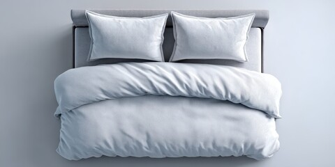 Blank top view bedsheet mockup banner