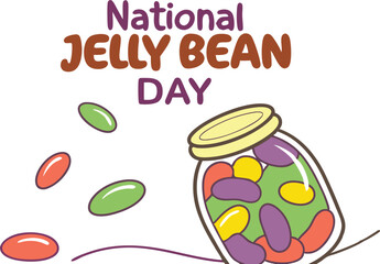 vector illustration of an National jelly bean day card