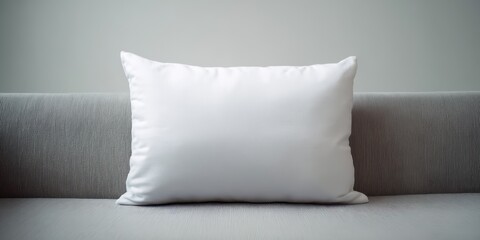 Blank white pillow mockup banner