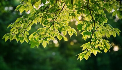 Obraz premium detail of a tree with green leaves