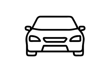 Black and white line art drawing of a bird