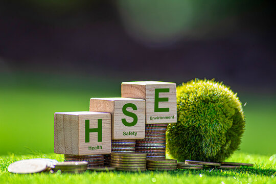 HSE Health, Safety, Environment Concepts that focus on accident prevention, environmental protection, health and safety for businesses and organizations.
