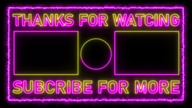 Live Streaming Overlay Subscribe text Animation On Air Neon Glow Sign animation on Black Background Overlay OBS or Streamlabs Studio hi-tech overlay for streamers.