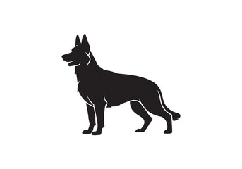 German Shepherd Dog Vector Illustration Design