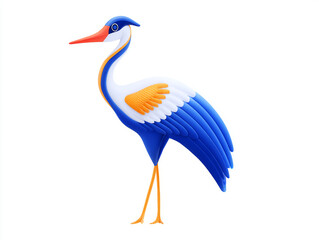 Fototapeta premium Painted Crane