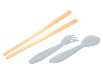 eating utensils icon sign isolated on white background vector illustration. Flat design.