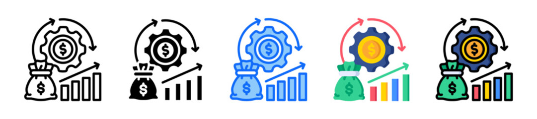 Financial Services Icon Multiple Style