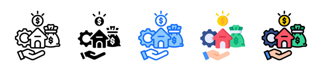 Asset Management Icon Multiple Style