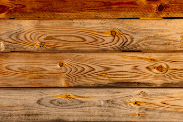 Warm wood texture with pronounced rings, knots and natural patterns, creating a feeling of coziness...