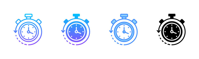 Elapsed Time Multi Style Icon Set