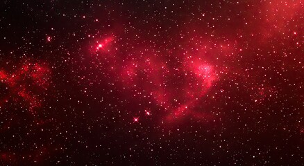 A breathtaking view of a red nebula amidst a sea of stars.