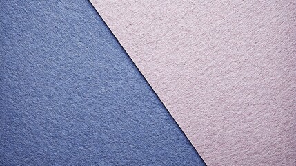 Fototapeta premium Two textured surfaces diagonally divided showing blue and pink colors.
