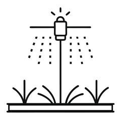 Watering Sprinkler with Light Icon (Outline)
