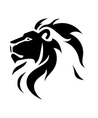lion head silhouette vector 