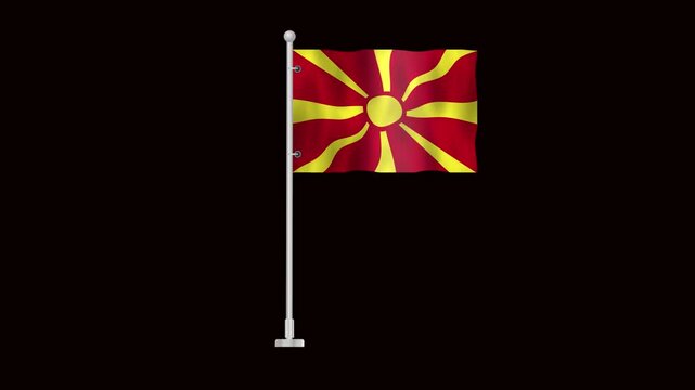 Flag of Macedonia waving