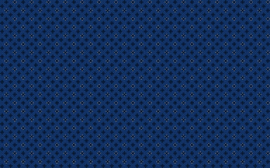 Seamless abstract geometric pattern with mini square n cross composition in dark blue n gray on blue background. Vector illustration, for masculine shirt lady dress cloth cover decoration all over 