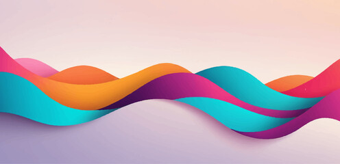 Abstract colourful wave pattern vector illustration background design