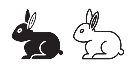 Rabbit icon on white background