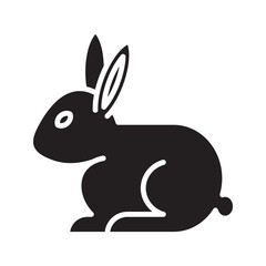 Rabbit icon on white background