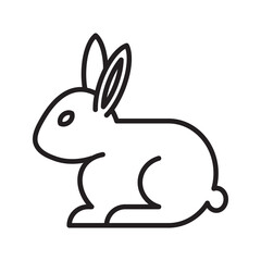 Rabbit icon on white background
