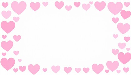 ふんわり広がるハートの背景素材２