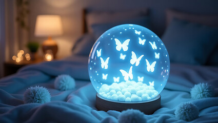 Enchanted Butterfly Globe A Serene Nightlight for Tranquil Sleep