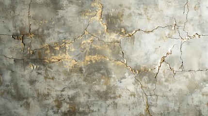 Fototapeta premium grunge texture with cracks, gold accents, and a rough surface