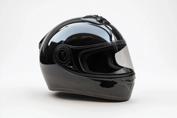 Fototapeta premium black helmet that protects the head when riding a motorbike
