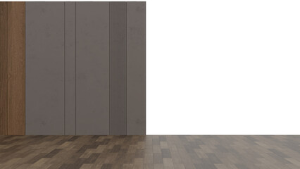 a room with a wooden floor and a door