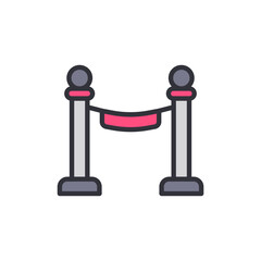 Elegant Red Velvet Rope Barrier For Exclusive Events And Celebrations