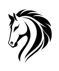 Silhouette of a Horse's Head Displayed. 