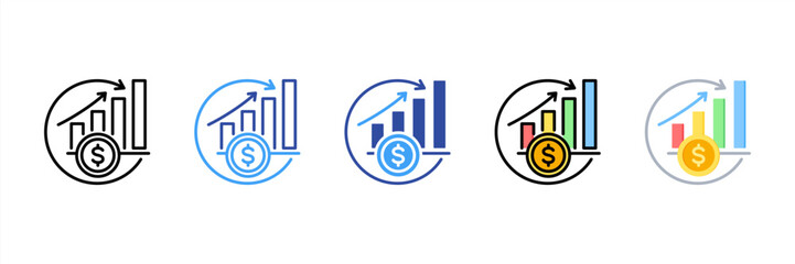 Return On Investment Multi Style Icon Set