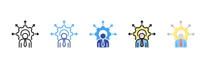 Capacity Multi Style Icon Set