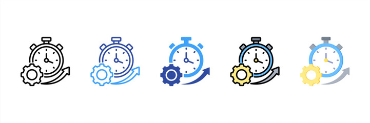 Productivity Multi Style Icon Set
