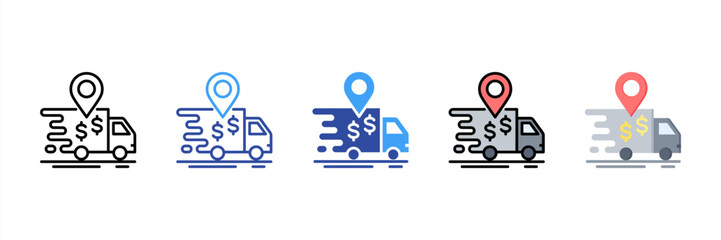 Delivery Multi Style Icon Set